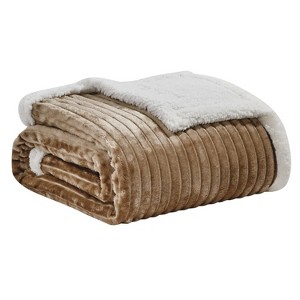 Plazatex Soft Plush Corduroy High Pile Fleece Lined Oversized Blankets All Season Comfort for Bedroom or Lounging on Couch - 1 of 4