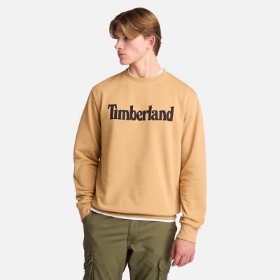 Timberland Men's Northwood US Wordmark Logo Brushed Back Crew Neck Sweatshirt
