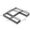 Steel Raised Garden Bed, Set of 5 Large Box Planters for Outdoor Plants Vegetables Flowers Herbs, 8x8x1ft - 3 of 4