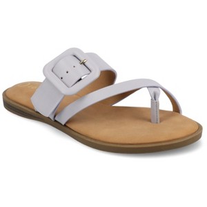 Journee Women's Layra Flat Sandals - 1 of 4