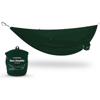 Kammok Roo Double Hammock with Stuff Sack | Waterproof Ripstop Nylon, Gear Loops | Lightweight for Camping and Backpacking