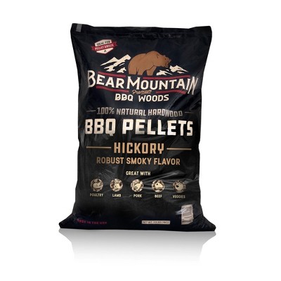 Bear Mountain FK14 Premium All Natural Low Moisture Hardwood Smoky Hickory BBQ Smoker Pellets for Outdoor Grilling, 20 Pound Bag