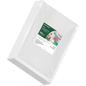 Bonsenkitchen Precut Vacuum Food Sealer Bags 100 Quart 8" x 12", BPA Free, Commercial Grade Textured,Thick Embossed Bags,Storage and Sous Vide Cooking - 1 of 4