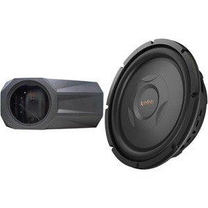 Infinity REF1200S Reference 12 Inch Low profile Subwoofer with SSI (Selectable Smart Impedance) with MBQJL-302E 12" Unloaded Wrangler JL Ported Sub... - 1 of 4