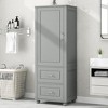 NicBex 61.4 Inch Tall Bathroom Storage Cabinet with 2 Drawers and Adjustable Shelf for Living Room,Home Office - 2 of 4