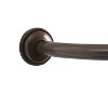 44" - 72" Wall Mountable Curved Adjustable Shower Rod in Bronze - 2 of 4