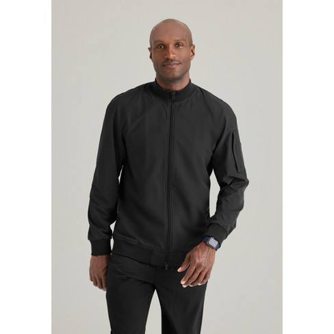 Barco One - Men's Amplify 3-Pocket Knit Neck Bomber Warm-Up Scrub Jacket - image 1 of 4