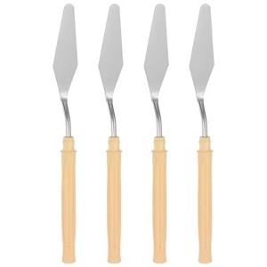 Unique Bargains Stainless Steel Plastic Handle Flexible Polished Palette Knife 4 Pcs - 1 of 4