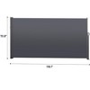 XINGHANZHENXUAN 118.1 × 63-in Retractable Side Screen Awning, UV Resistant, Waterproof, Patio Privacy Screen for Garden, Balcony, Courtyard - 4 of 4