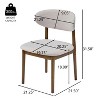 Christopher Knight Home Volgrun 5 Piece Mid-Century Modern Rubberwood Upholstered Dining Set - 4 of 4