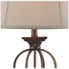 Kathy Ireland Villa Roma Traditional Table Lamp 29 1/2" Tall Dark Bronze Light Gray Drum Shade for Bedroom Living Room Bedside Nightstand Office Kids - 3 of 4