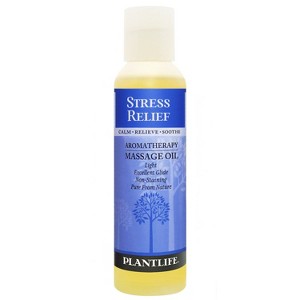 Plantlife Stress Relief Massage Oil – Calming Aromatherapy Body Oil with Pure Essential Oils, Made in California (4 oz) - 1 of 3