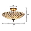 Chloe Lighting Calder Mosaic 2 Light Semi-Flush Ceiling Fixture 16" Shade - 3 of 3