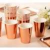 Juvale 36 Pack Rose Gold Paper Cups Disposable for Wedding, Baby Shower, Engagement Party, 12 oz - 2 of 4