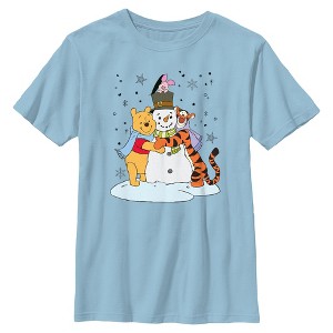 Boys Winnie the Pooh Snowman and Friends Hug T Shirt - 1 of 4