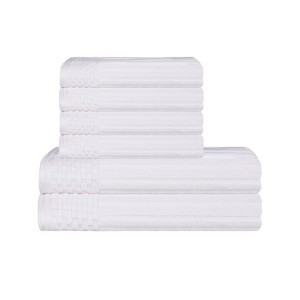 Modern Ribbed Cotton  Assorted Towel Set by Blue Nile Mills - 1 of 4