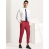 Lars Amadeus Men's Cropped Dress Pants Flat Front Solid Ankle-Length Trousers - 4 of 4