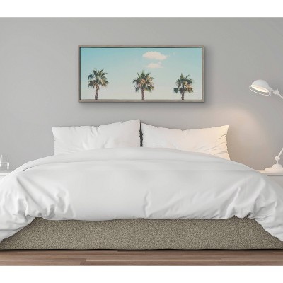 Sylvie Trio of Palm Trees Framed Canvas Wall Art
