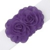 INSPIRE CHIC Women's Large Chiffon Rose Double-Flower Elastic Stretch Wide Corset Waist Belt 1 Pc - 2 of 4