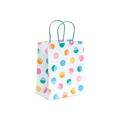 White Gloss Gift Bags, Cub 8x4x10, 100 Pack