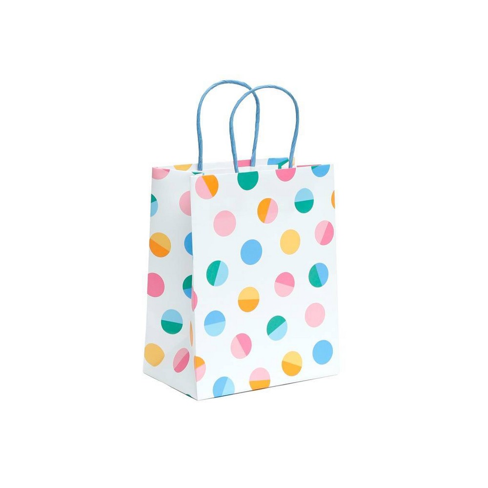 Cub Gift Bag with Circle pattern White - Spritz™ (case pack of 24) 