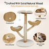 Artloge 2/3Tiers Wooden Cat Climbing Tree Indoor Cat Tree Activity Tower Cozy Kitten Play House with Plush Cushion & Sisal Scratch Post & Dangling Toy - 4 of 4