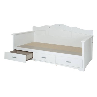Twin Tiara Daybed with Storage   Pure White  - South Shore