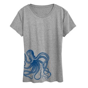 Women's - Instant Message - Octopus Side Hit Short Sleeve Graphic T-Shirt - 1 of 4