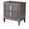 Alpine Furniture Lorraine Nightstand, Grey - 3 of 4