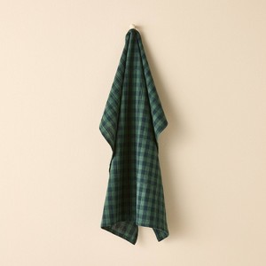 Flour Sack Towel Green Gingham - Hearth & Hand™ with Magnolia - 1 of 3