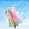 Joyfy Kids Beach Towels with Hood for Boys Quick Dry Blue Dinosaur Hooded Toddler Soft Microfiber 24"x24" Wearable BathTowels for Pool, Travel, Swim - 3 of 4
