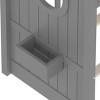 KWPZQEB House Shape Montessori House Bed, Wood Floor Bed with Storage Rack and Roof, Playhouse Bedframe for Kids, No Box Spring Needed - 4 of 4