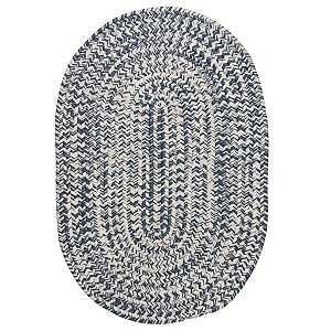 Colonial Mills Howell Tweed Braided Rug, Lake Blue 4x6, Oval Shape - 1 of 3