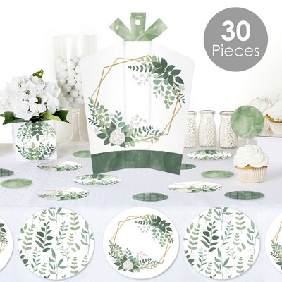 Boho Botanical Greenery Party Table Centerpiece Kit - Set of 30