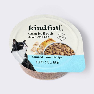 Minced Tuna Flavor Recipe Cuts in Broth Wet Cat Food - Kindfull™ 3.2oz