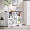Farmhouse  Cube Bookshelf, Wood Display Cabinet Book Shelves for Bedroom,Living Room,Office - 4 of 4