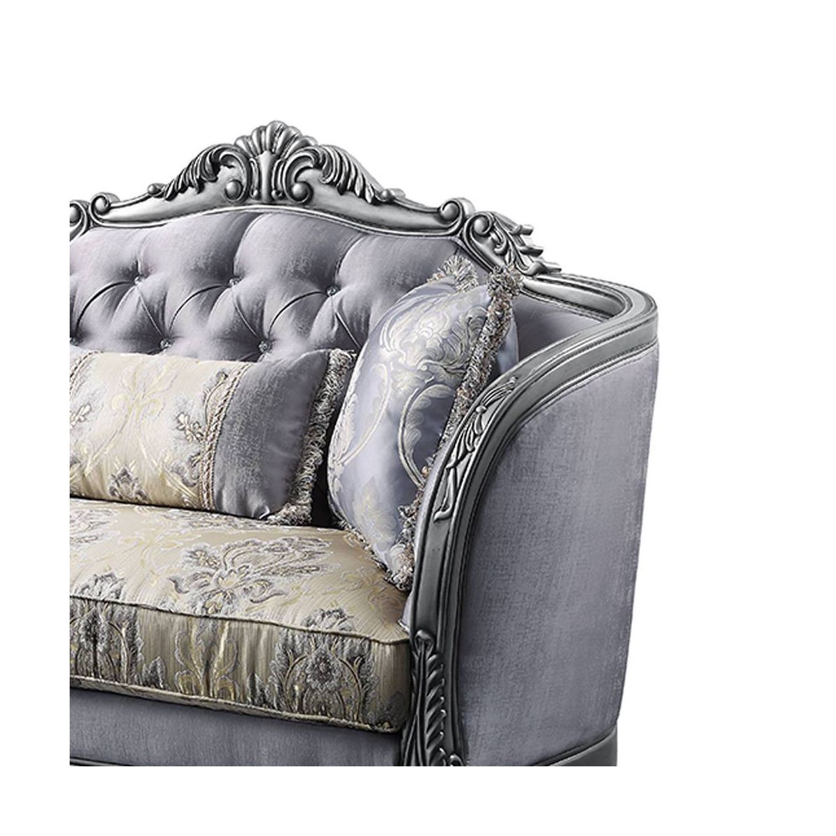Acme Furniture Ariadne Sofa Platinum Finish - thumbnail 4