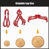 Log Tongs, Log Lifting Tongs Heavy Duty Grapple Timber Claw, Claw Lumber Skidding Tongs Logging Grabber, Timber Claw Hook, Red - 3 of 4
