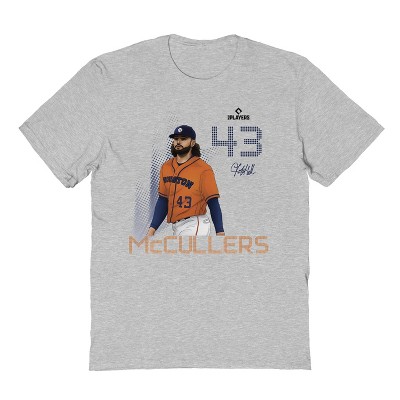 MLBPA Men's Mccullers Pw Licensed Mlb Lance Mccullers Houston Astros Signature 43  Short Sleeve Graphic Cotton T-Shirt - Sport Grey 2X