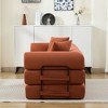 78.5" Corduroy Folding Convertible Sofa Bed with 2 Pillows and No Assembly Needed - 3 of 4