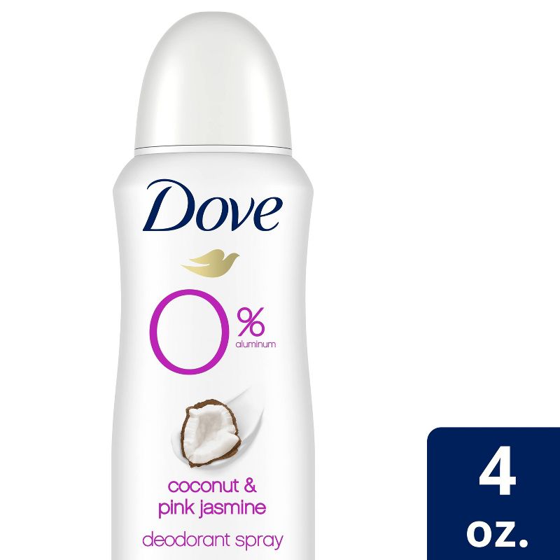 Dove Beauty 0% Aluminum Coconut &#38; Pink Jasmine 48-Hour Women&#39;s Deodorant Spray - 4oz, 1 of 9