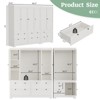 Buenhomino 90.5" White Freestanding Modular Wardrobe Combo Armoires Closet,DIY Closet System with Wood Storage Drawers and Hanging Rods - 3 of 4