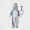 Toddler Shark Adaptive Halloween Costume Jumpsuit - Hyde and EEK! Boutique™ Gray - 2 of 4