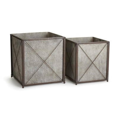 Plum & Post Cedar Ridge Cachepots, Set Of 2