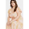 Women's Plus Size Marci Print Dress - sunkissed | CITY CHIC - 3 of 4
