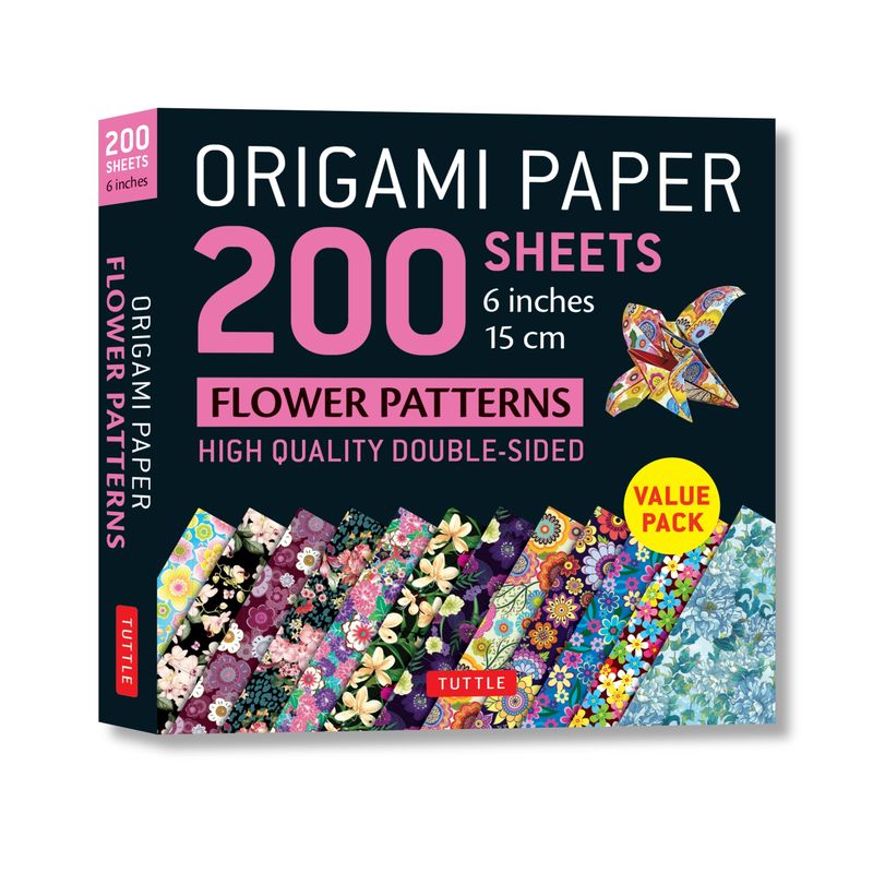 Origami Paper 200 Sheets Flower Patterns 6 (15 CM) - by  Tuttle Studio (Loose-Leaf), 1 of 2