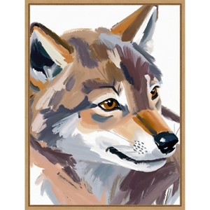 Amanti Art Wolf by Ohkimiko  Framed Canvas Wall Art - 1 of 4
