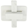 Sagebrook Home 5" Marble Geometric Orb - Contemporary Abstract White Interlinking Geometric Shape Decorative Orb Sculpture for Home or Office Table - 4 of 4