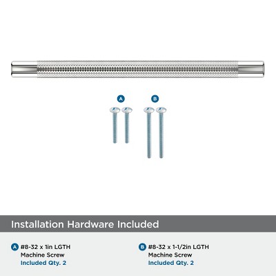 Polished Chrome 8-Inch Modern Industrial Bar Pull