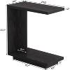 Tribesigns C-Shaped End Table with 2-Tier Storage Shelves - 3 of 4